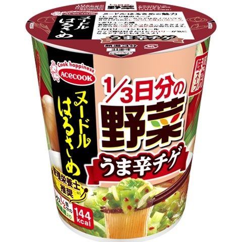 Acecook Noodle Harusame Spicy Chige Flavor with 1/3 Daily Vegetables 44g