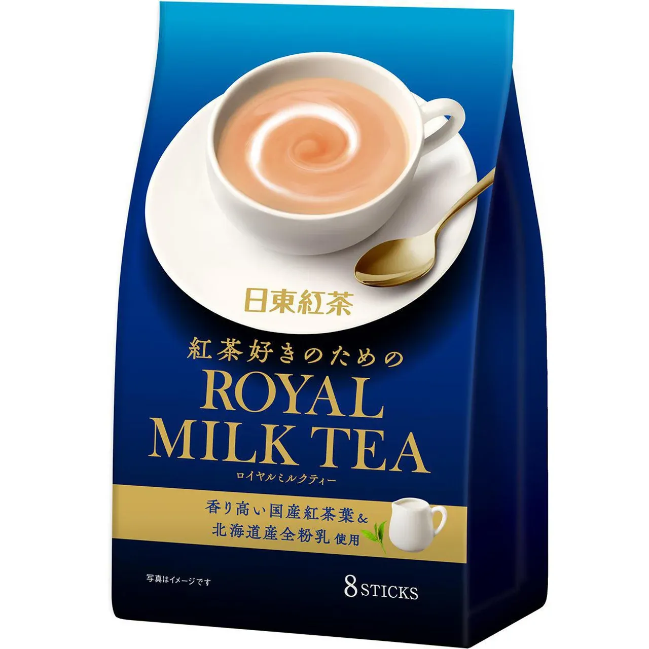 Nitto Kocha, Royal Milk Tea Instant Tea Powder for Tea Lovers, 8 Sticks
