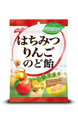 Nobel, Hachimitsu Ringo Nodoame, Honey and Apple Hard Candy, 110g