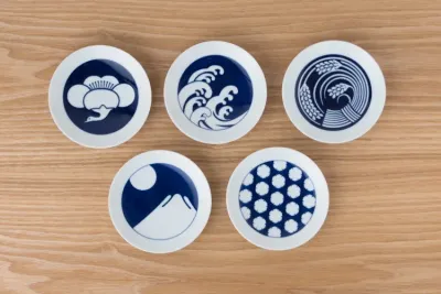 Kihara, Aritayaki, Mamezara, Tiny Plate, Four Seasons, 5 pcs set