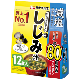 Hanamaruki, Shijimijiru, Instant Miso Soup Water Clam, Light Salt, 12 servings