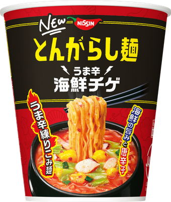 Nissin, Tongarashimen, Spicy &amp; Hot Noodle, Seafood, Hot Taste