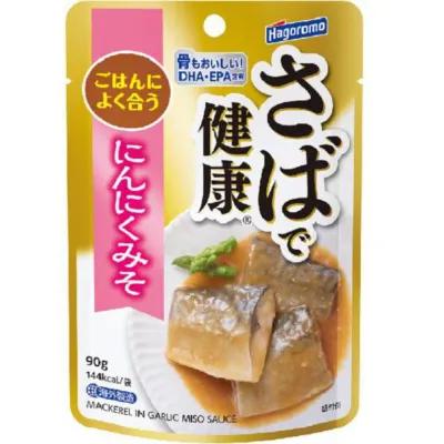 Hagoromo Foods, Mackerel in Garlic Miso Sauce Pouch, 90g
