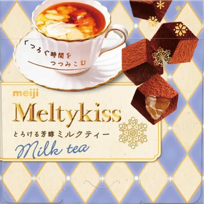 Meiji, Meltykiss Rich Milk Tea Chocolate Cubes, 53g Seasonal Limited