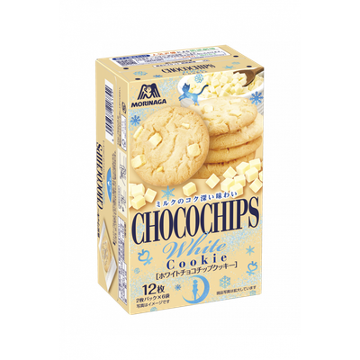 Morinaga, White Choco Chips Cookie, 12 pcs, in 1 box