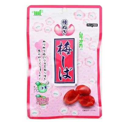Muraoka, Umeshiba, Red Karikari Ume, Seeded Pickled Ume Plum, Crispy, 30g