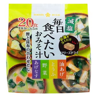 Hikarimiso, Mainichi Tabetai Omisoshiru, Instant Miso Soup, Light Salt, 15 cups