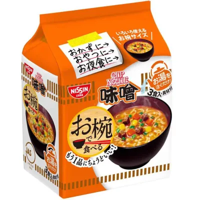 Nissin Owan de Taberu Cup Noodles Miso 3 Packs 102g