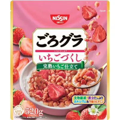 Nissin Cisco Gorogura Strawberry Assort Granola 320g