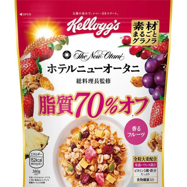 Kellogg's Japan Whole Ingredients Granola 70% Less Fat 380g