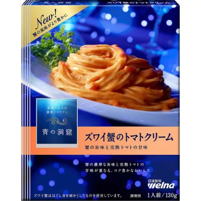 Nissin Seifun Welna Ao no Doukutsu Snow Crab Tomato Cream Pasta Sauce 130g
