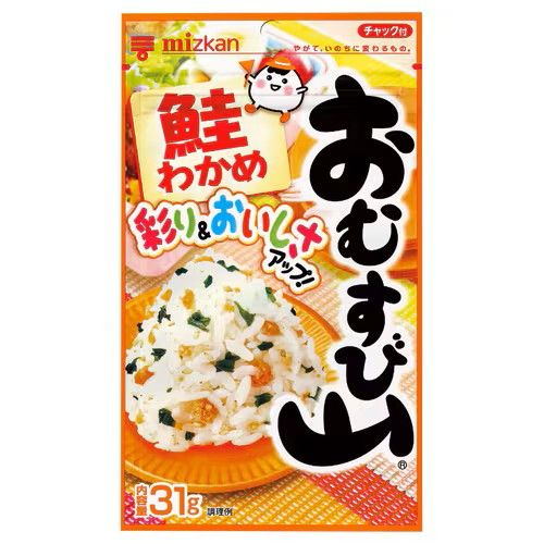 Mizkan Omusubiyama Salmon &amp; Wakame Rice Seasoning, 31g