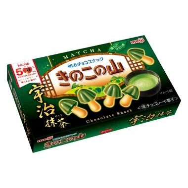 Meiji, Kinoko no Yama Uji Matcha Chocolate Biscuit, 64g