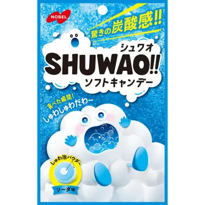 Nobel Shuwao Soft Candy Soda Flavor Fizzy Chewy Candy 30g