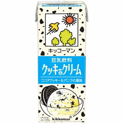 Kikkoman Soy Milk Drink Cookie &amp; Cream 200ml