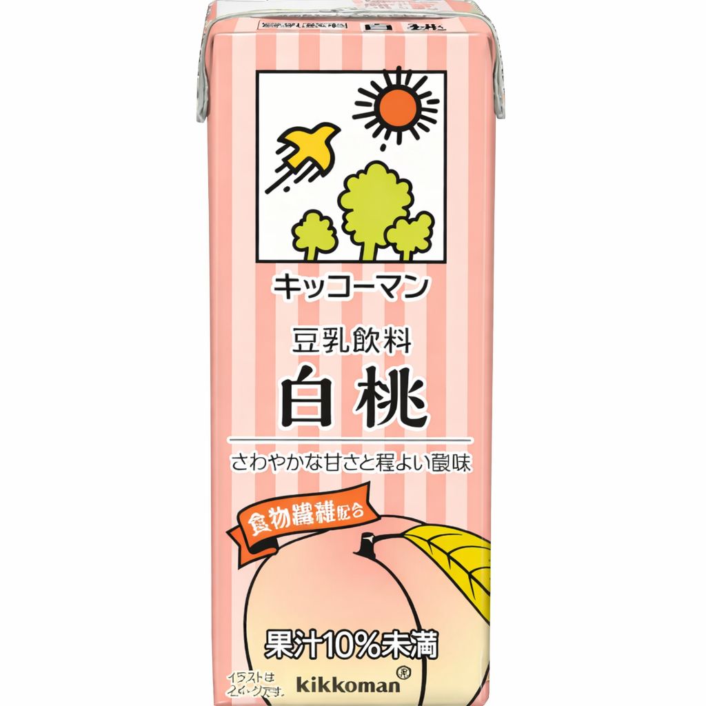 Kikkoman Soy Milk Drink White Peach 200ml