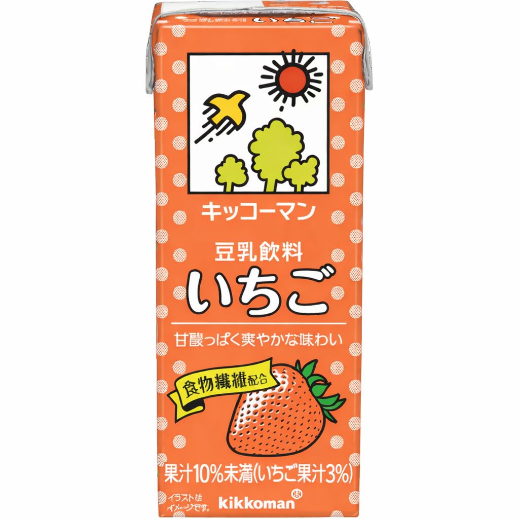 Kikkoman Soy Milk Drink Strawberry 200ml