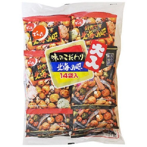 Denroku, Oiri Pair Pack, Aji no Kodawari & Hokkai no Aji, Assortment, 329g, 14 mini packs in 1 bag