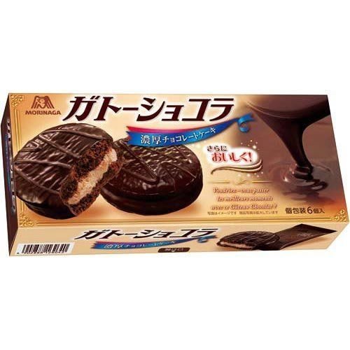 Morinaga, "Gateau chocolat" Cocoa Cake Sandwiches w/Cream 6pc in 1 box