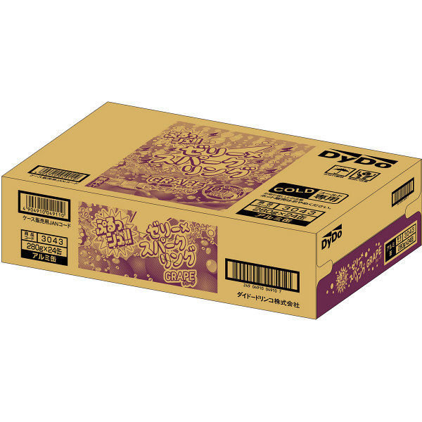 DyDo, Jelly Sparkling, Grape, Sparkling Drink with Jelly &amp; Nata de Coco x 24 can
