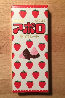 Meiji &quot;Apollo&quot; Strawberry &amp; Milk Chocolate, 46g