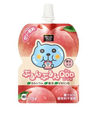 Coca-Cola &quot;Purun Purun Qoo, Peach flavor&quot; Minute Maid Jelly Drink, 125g