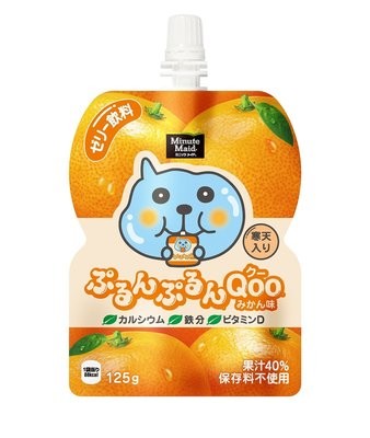 Coca-Cola &quot;Purun Purun Qoo, Mikan flavor&quot; Minute Maid Jelly Drink, 125g