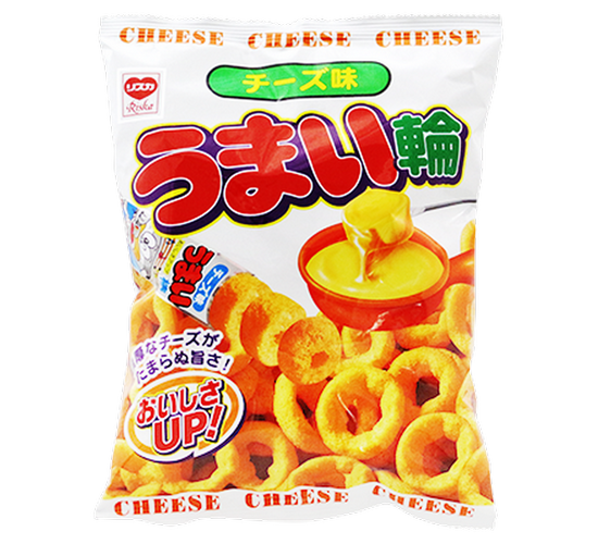 Yaokin Umai Wa Cheese Flavor Corn Snack Rings 75g