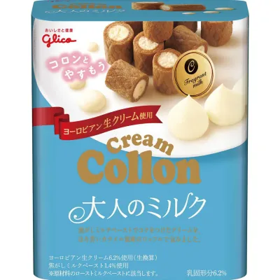 Glico Cream Collon Adult Milk Cream Wafer Rolls 48g