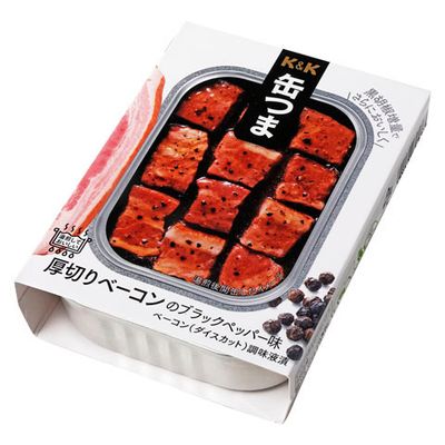 Kokubu Kantsuma Thick-Cut Bacon with Black Pepper 105g Kokubu Kantsuma Thick-Cut Bacon with Black Pepper 105g