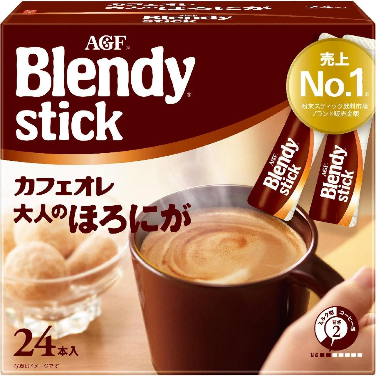 AGF Blendy Stick Cafe au Lait Adult Bittersweet 24 Sticks (8.0g × 24)