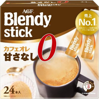 AGF Blendy Stick Cafe au Lait Unsweetened 24 Sticks (8.3g × 24)