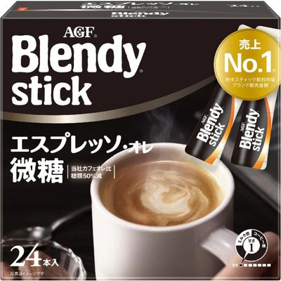 AGF Blendy Stick Espresso Cafe au Lait Lightly Sweet 24 Sticks (6.2g × 24)