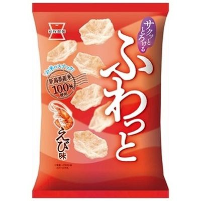 Iwatsuka Seika Fuwatto Soft Shrimp Flavor Rice Snacks 45g