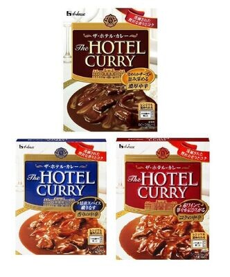 House, 'Hotel Curry' Retort Curry, Medium Hot, 3 Kinds, 180g