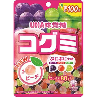 UHA Mikakuto Kogumi Fruit Assorted Gummy Candy 80g
