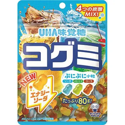 UHA Mikakuto Kogumi Drink Assorted Gummy Candy 80g UHA Mikakuto Kogumi Drink Assorted Gummy Candy 80g