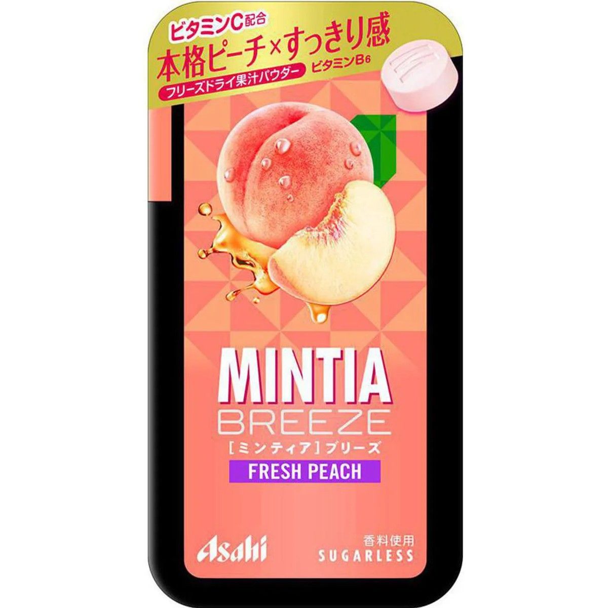 Asahi Group Foods Mintia Breeze Fresh Peach Tablets 30 Pieces