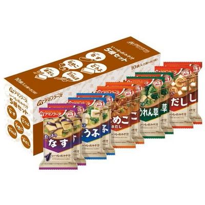 Amano Foods Itsu no Omisoshiru 5-Flavor Set 10 Servings  (Regular / Reduced Salt)