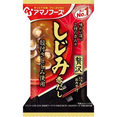 Amano Foods Itsu no Omisoshiru Zeitaku Shijimi Red Miso 15g (Freeze-Dried)