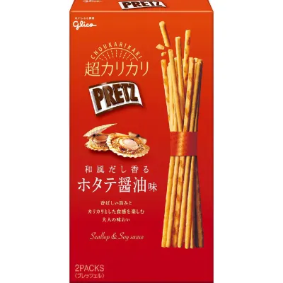 Glico Ultra Crispy Pretz Japanese Dashi Scallop Soy Sauce Flavor 55g