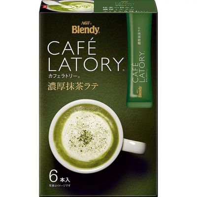 AGF Blendy Cafe Latory Stick Rich Matcha Latte 6 Sticks (11.5g × 6)