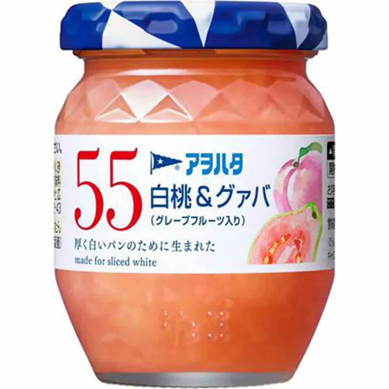 Aohata 55 White Peach &amp; Guava Jam 150g Low Sugar Fruit Spread