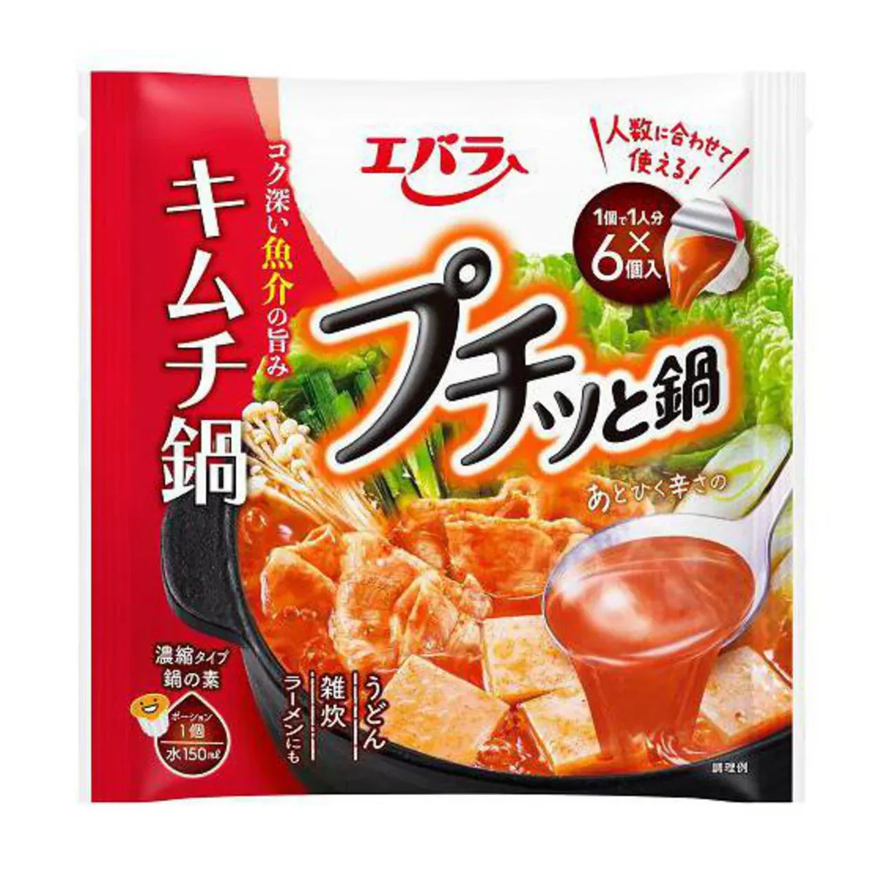 Ebara Petit Nabe Kimchi Hot Pot Soup Base 6 Portions 23g × 6