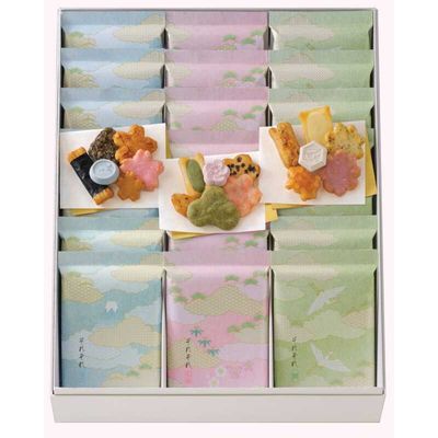 Ginza Akebono "Sorezore", Rice Cracker, 3 kinds, 21 bags in a Box
