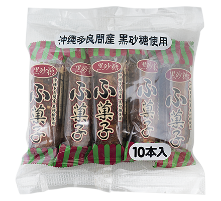 Yaokin Black Sugar Fu-gashi Wheat Puff Snack (10 Sticks)
