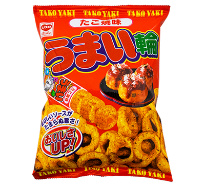 Yaokin Umai Wa Takoyaki Flavor Corn Snack Rings 75g