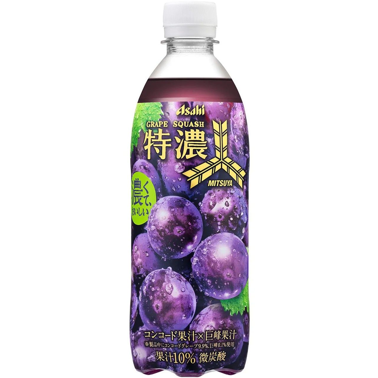 Asahi Soft Drinks Mitsuya Tokuno Grape Squash 500ml