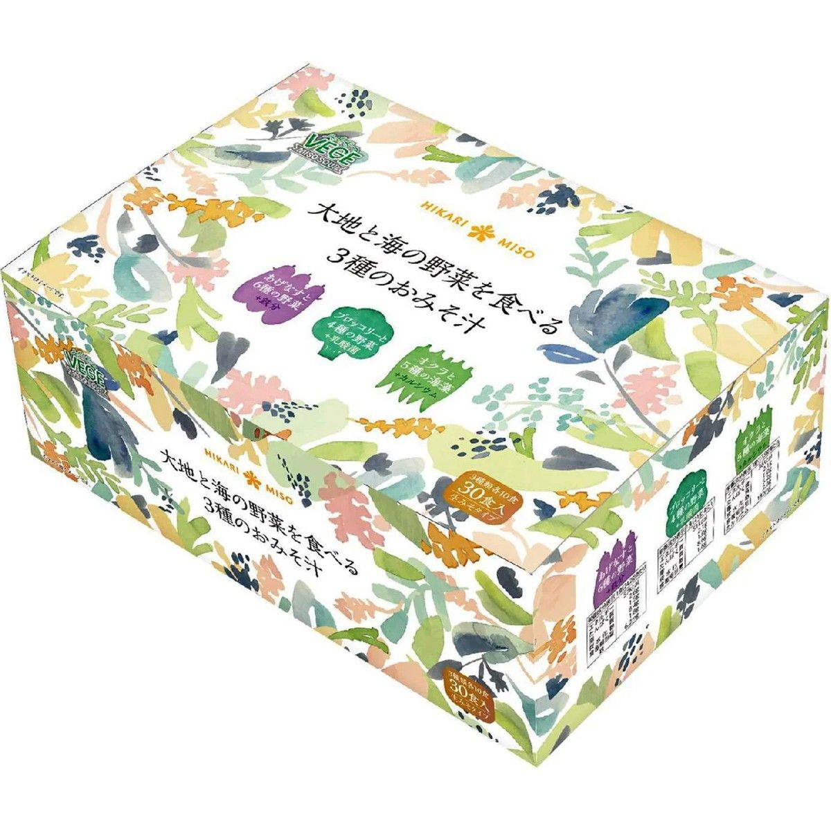 Hikari Miso Vegetable &amp; Seaweed Miso Soup 3 Varieties 30 Servings