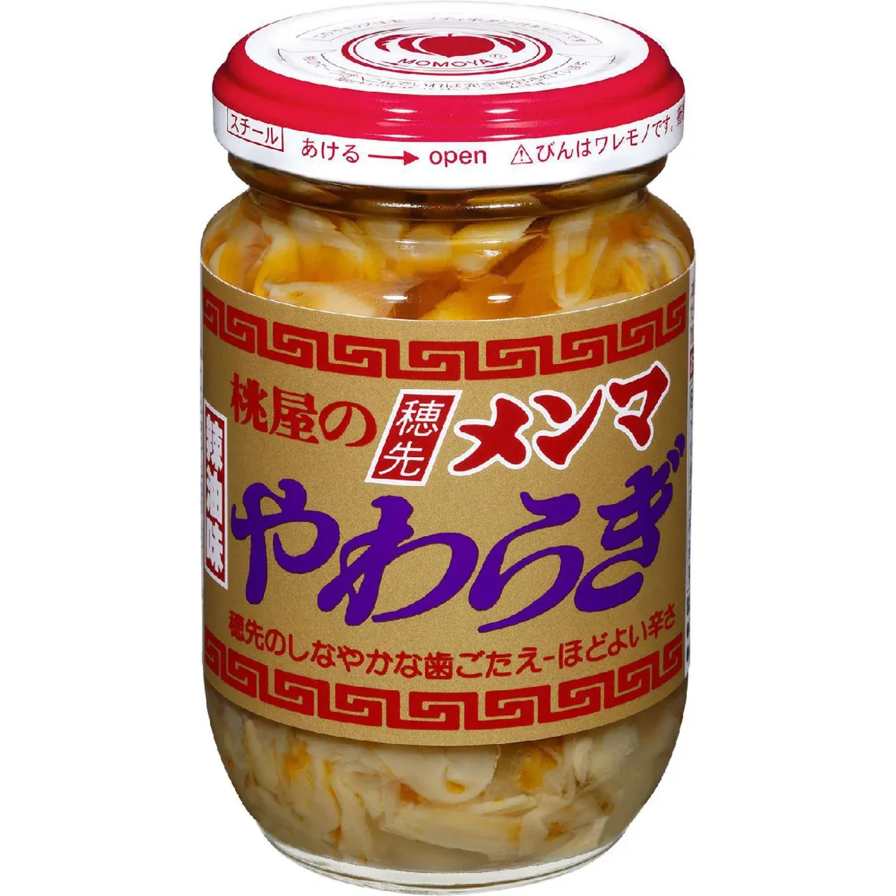 Momoya Soft Bamboo Shoots Menma Yawaraka 115g Spicy Seasoned Bamboo